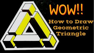 WOW!! How to Draw Geometric Triangle: Next Level Impossible Triangle