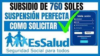 Como solicitar el Bono de 760 de SUSPENSIÓN PERFECTA DE LABORES | ¿quienes pueden solicitar? *LINK*