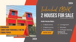 2 BHK Independent House for Sale in Chennai, Mangadu |Individual House| Ready to Occupy| Duly Decors