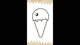 #shorts How to draw cute 🍦SOFTY🍦 Step By Step Draw Cute Inspiration #cute #draw #ytshorts #youtuber