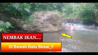 NEMBAK IKAN......... DI BAWAH BATU BESAR