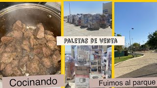 Fuimos a ver paletas de cosas , trabajando y cocinando