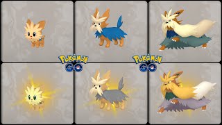 Pokemon Go: EvolvingNormal & Shiny Lillipup into Herdier & Stoutland