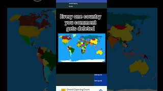 Every one country by commenting gets deleted #worldmapping