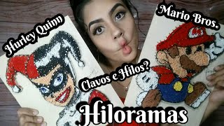 🌟HILORAMAS FÁCIL Y RÁPIDO🌟 Hurley Quinn 🌟Mario Bros🌟 Decora Tus Cuadros 🌟 DIY 🌟 Hilos Tensados🌟