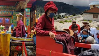 His Eminence Dzongsar Jamyang Khyentse Rinpoche in Tyangboche, Everest Trekking Route, Nepal