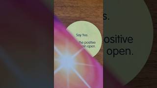 Be open. Say yes. - Message of Hope #oraclecards #authenticity #inspiration #dailyinspiration