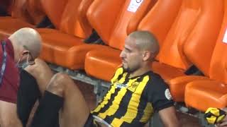 اخر ظهور ل كريم الاحمدي مع الاتحاد عند الاصابة وتحية الجمهور له 👏👏 karim el ahmadi