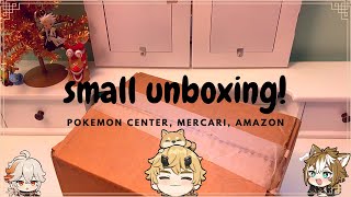 small unboxing 🍂 pokémon center, mercari, amazon