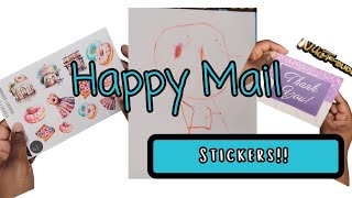 OPEN HAPPY MAIL WITH ME | STICKERS FROM @loveandlightcharmz