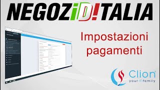 Negoziditalia.it - Pannello di controllo per la gestione delle impostazioni dei pagamenti