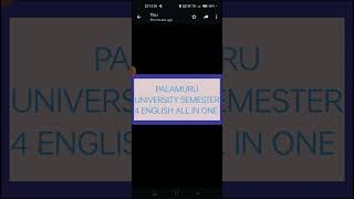 PALAMURU UNIVERSITY SEMESTER 4 ENGLISH ALL IN ONE