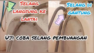 uji coba selang pembuangan mesin cuci