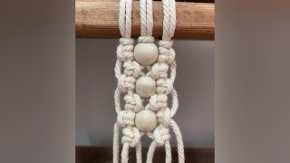 DIY Macrame/ Lark`s Head Knot Pattern With Beads