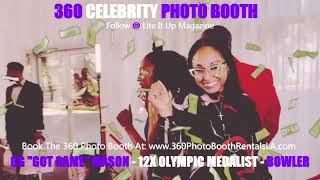 360 Photo Booth Rental, Celebrity Photo Booth, 12X Olympic Medalist Bowler GG Mason, Award Show LA