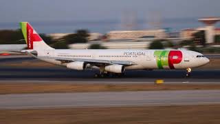 TAP Airbus A340-300 depatute Lisbon Airport