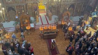 Deacon reading Apostle at St. John of Shanghai's 30th Anniversary of the uncovering of his relics