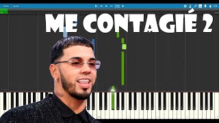 Me Contagie 2 - Anuel AA Piano Tutorial (Synthesia)