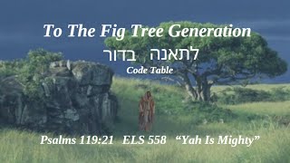 To The Fig Tree Generation, A Bible Code