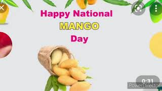 Happy Mango day /National mango day status.