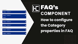 How to configure the Category properties in FAQ