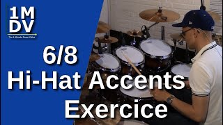 1MDV - The 1-Minute Drum Video #152 : 6/8 Hi-Hat Accents Exercice