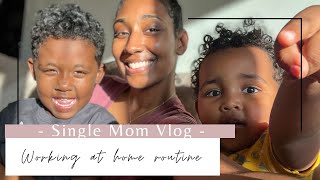 REALISTIC work from home routine with kids (working 9-5) // Single Mom Vlog 29