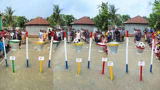 সহজ, কঠিন আর জটিল ধাপে বালতিতে বল ছুড়ে পুরস্কার জেতার চ্যালেঞ্জ। কে চমক দেখিয়ে সব জিতে নিলো দেখুন ?