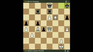 World Chess Championship 1972 match between Fischer and Spassky #chess #kingsacrifice #Fischer