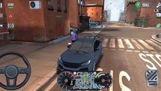 Uber Driving Simulator 🚖✨ Taxi Sim #2024 _ Car Games 3D Honda Civic Android jos Gameplay