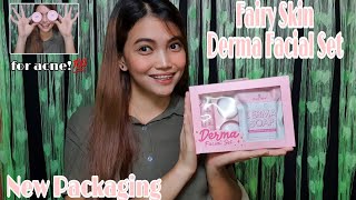 NEW PACKAGING OF FAIRY SKIN DERMA FACIAL SET! REVIEW+HISTORY OF USING THIS PRODUCT|FOR PIMPLES/ACNE