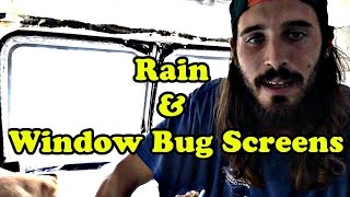 Van Life - DIY Camper Van Window Bug Screens - How I Sleep Windows Open & No Bugs