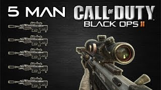 Black Ops 2: Five Man Collateral On Screen! (BO2 DSR-50 Sniper 5 In 1)