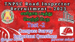 TNPSC Road Inspector /  Compass survey / Important Questions