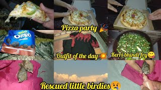 Ak din mn itne sare kaam😣 Rescued baby birds👍😚 Or baki vlog dkhen to pta chl jaega😃 Vlog#68