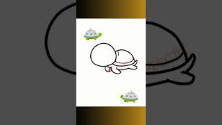 How to Draw and color cute TURTLE Simple & Easy for Kids  #trending #viral #art #shorts #drawing