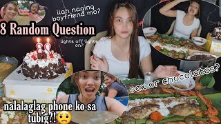 MY FIRST BIRTHDAY CELEBRATION IN YOUTUBE | 8 RANDOM QUESTION.