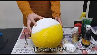 How to make a 3D animal cell from paper mache