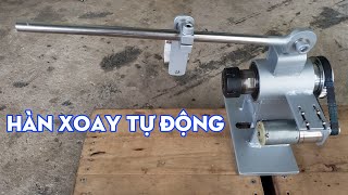 Chế dụng cụ gá hàn xoay tự động.