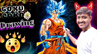 Goku Super Saiyan Blue Drawing | How to draw Goku ultra instinct Easy - Step by step