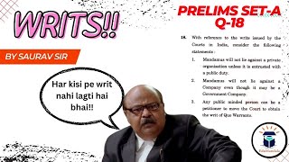 UPSC PYQ | Q No. 18 | Prelims 2022 | EduMandala #mandamus #quowarranto #prelims2022analysis