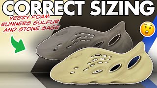 Sizing Guide for YZY Foam RNR - Watch before ordering the YZY FOAM RNR SULFUR AND STONE SAGE #shorts