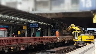 Gleisbauarbeiten am Mainzer Hauptbahnhof