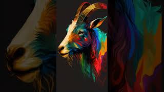 Abstract illustration of a goat