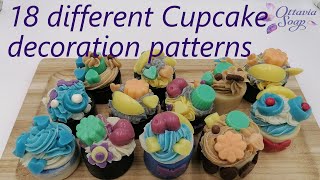 18 different Cupcakes decoration patterns SUBTITLED