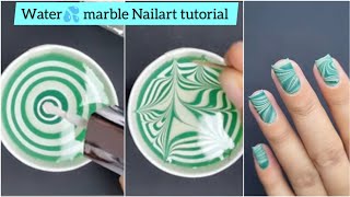 water💦 Marble Nailart tutorial || वाटर मार्बल कैसे करें ?  step by step#viralvideo || Nailartdesign