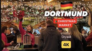 Unveiling the Spectacular 4K World's Biggest New Year Tree at Dortmund Christmas Market 2023  🎄