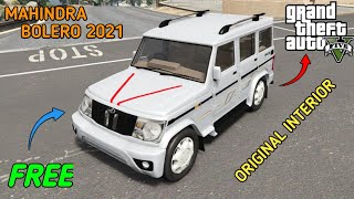 MAHINDRA BOLERO 2021 FOR GRAND THEFT AUTO V GTA5 FREE DOWNLOAD