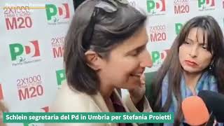 Schlein segretaria del Pd in Umbria per Stefania Proietti