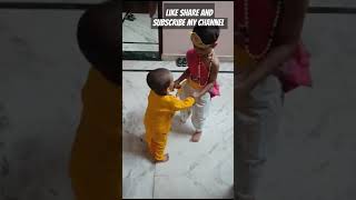 👌🍼#Krishna#Baldev #playing #trying to walk #Masti time @abhishigupta